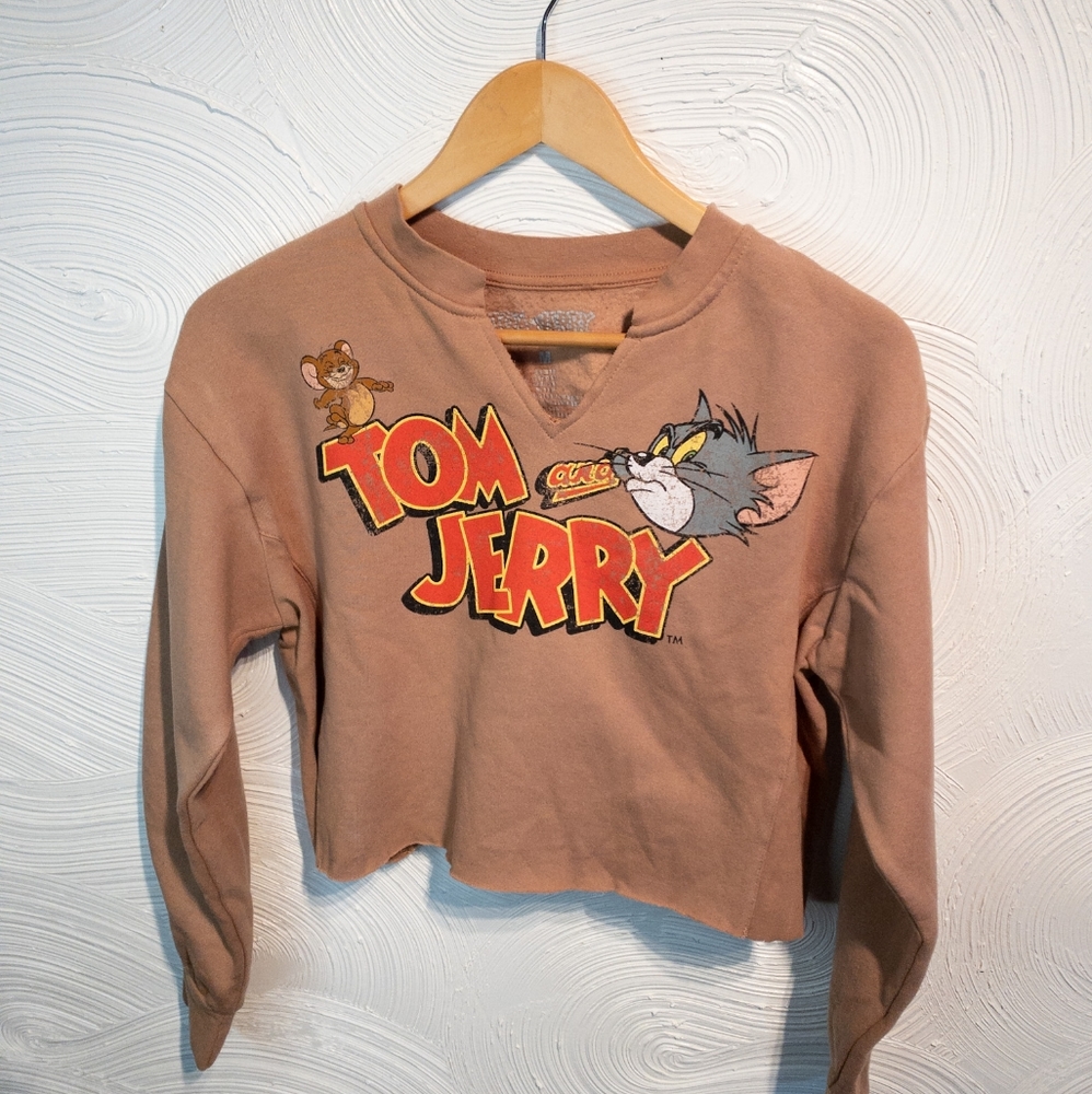 Tom and Jerry long sleeved crop top